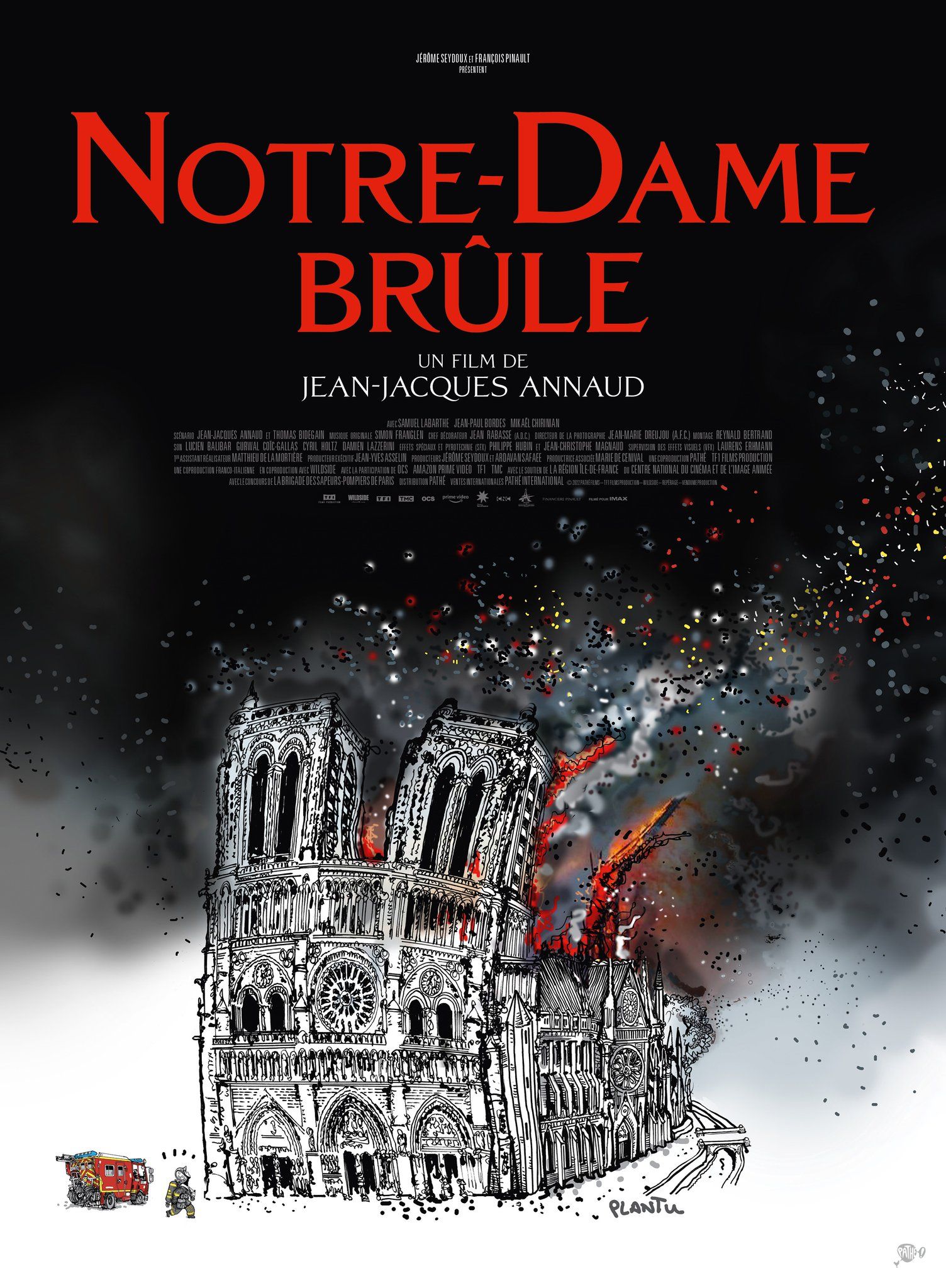 poster of Notre-Dame brule (2022) Hindi [Voice Over] Dubbed CAMRip